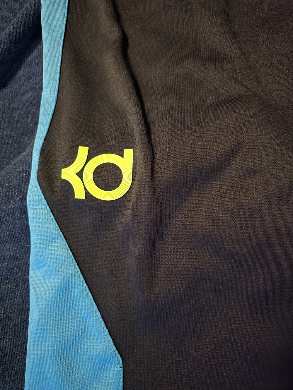 Nike KD Kevin Durant Therma-Fit Basketball Pants Youth Boys Large Black Blue 💖 - Picture 4 of 9